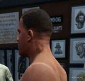 GTA 5 Player Mod: Franklin CUT Neck Tattoos Form The Official Artwork (Image #3)