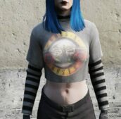 GTA 5 Player Mod: Vintage TOP – Lolita TOP by Strut Mods Retextured (Image #5)