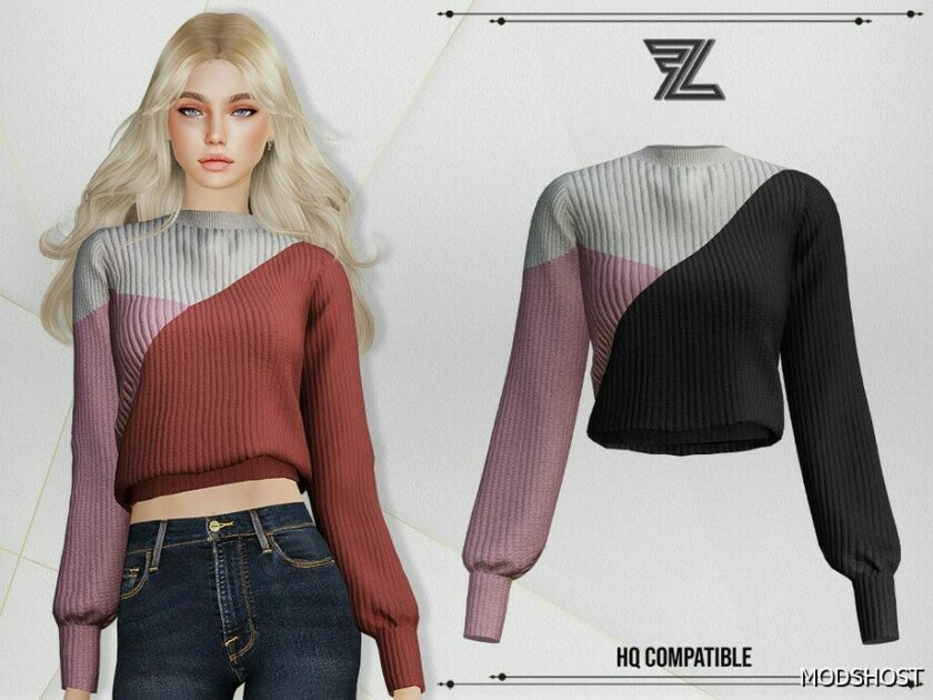 Sims 4 Female Clothes Mod: Veronica Wool Sweater (Featured)