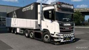 ETS2 Scania Truck Mod: R590 Ludwig Transporte & Schmitz Trailer V1.1 1.49 (Featured)