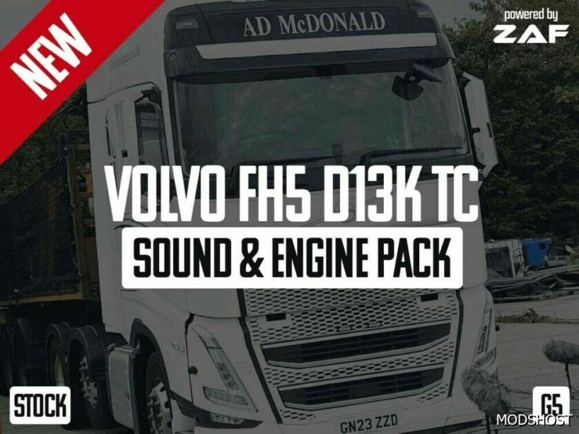 ETS2 Volvo Mod: FH5 D13K500Tc Sound & Engine Pack (Featured)