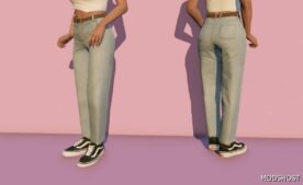 GTA 5 Player Mod: Cropped Straight FIT Jeans for MP Female (Image #2)