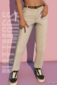 GTA 5 Player Mod: Cropped Straight FIT Jeans for MP Female (Image #4)