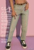 GTA 5 Player Mod: Cropped Straight FIT Jeans for MP Female (Image #5)