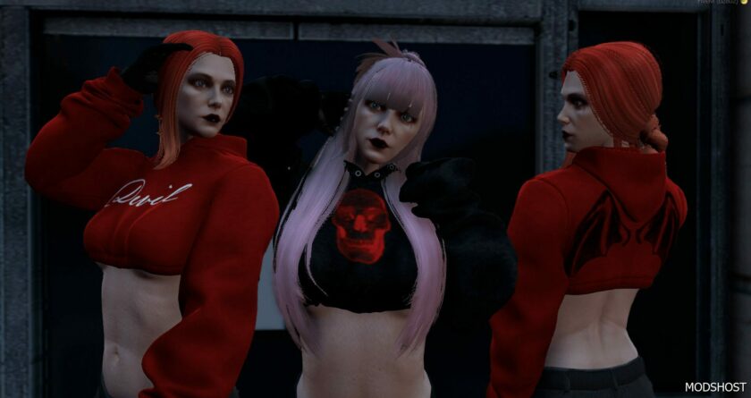 GTA 5 Player Mod: Cropped Hoodie – Retextured (Featured)