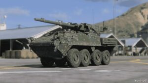 GTA 5 Vehicle Mod: M1128 Mobile GUN System Add-On / Fivem (Featured)