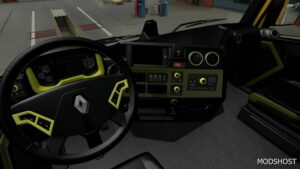 ETS2 Renault Mod: T Black & Yellow Interior 1.49 (Featured)