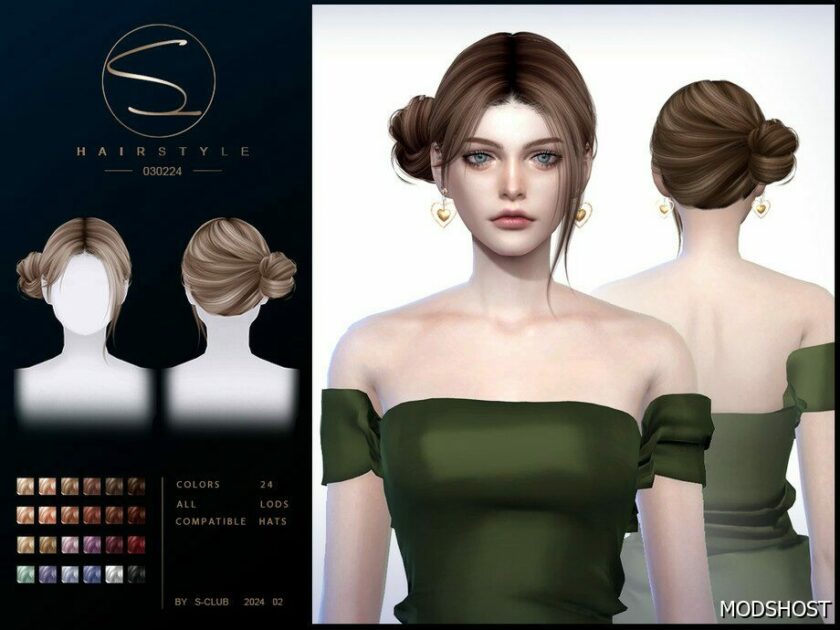 Sims 4 Female Mod: Side Updo Hair 030224 (Featured)