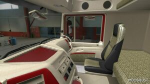 ETS2 DAF Mod: XF105 White Red Interior 1.49 (Image #2)