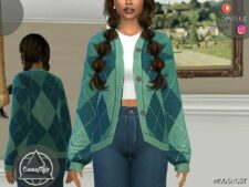 Sims 4 Elder Clothes Mod: Cardigan and Jeans – SET 411 (Featured)