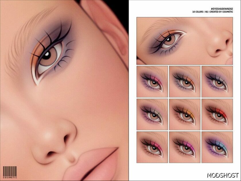 Sims 4 Eyeshadow Makeup Mod: N282 (Featured)