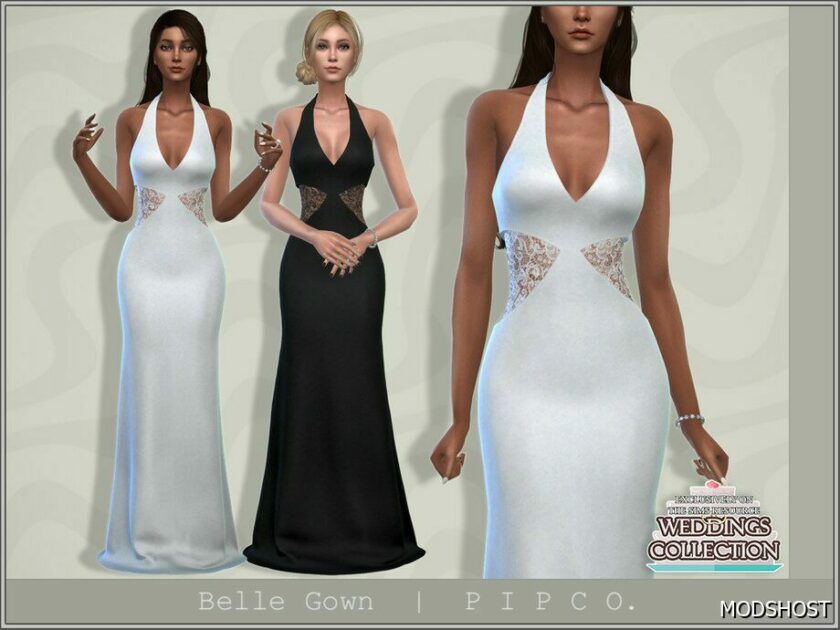 Sims 4 Party Clothes Mod: Belle Gown. (Featured)