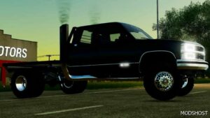 FS22 Chevy Car Mod: 1995 Chevy K1500 Flatbed V2.1 (Featured)