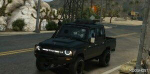 GTA 5 Toyota Vehicle Mod: Land Cruiser GR Pick up Armored Add-On / Animated (Image #2)