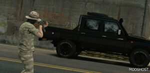 GTA 5 Toyota Vehicle Mod: Land Cruiser GR Pick up Armored Add-On / Animated (Image #3)