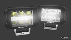 ETS2 Part Mod: Alpena Trektec XL4-P Driving LED Light V1.1 (Featured)