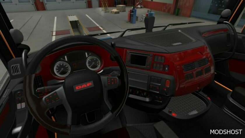 ETS2 DAF Mod: XF Euro 6 Red Interior 1.49 (Featured)