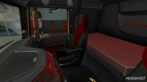 ETS2 DAF Mod: XF Euro 6 Red Interior 1.49 (Image #2)