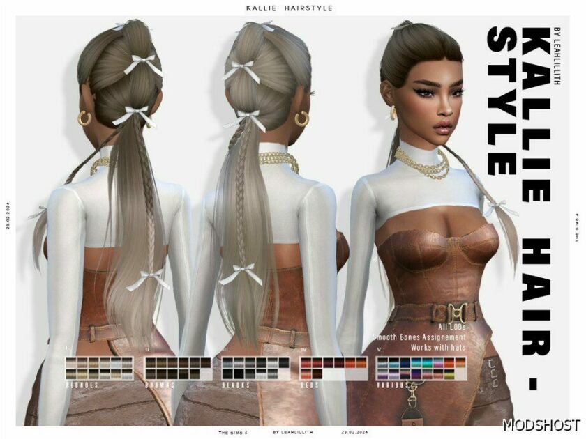 Sims 4 Female Mod: Kallie Hairstyle (Featured)