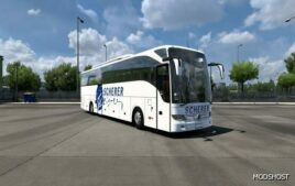 ETS2 Mercedes-Benz Mod: Scherer Reisen Skin for Mercedes-Benz Tourismo 16 Relax 1.49 (Featured)