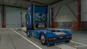 ETS2 Mod: Mercedes Actros MP4 Blue Dragon Skin (Image #3)