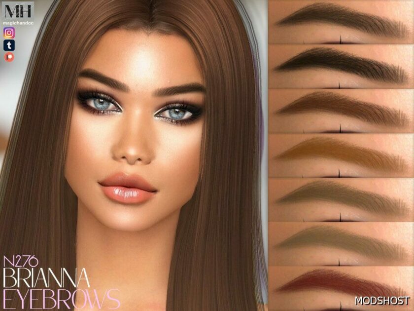 Sims 4 Eyebrows Hair Mod: Brianna Eyebrows N276 Patreon (Featured)