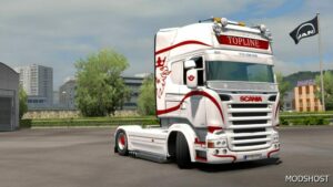 ETS2 Scania Skin Mod: White Holland Style Scania RJL 1.49 (Featured)