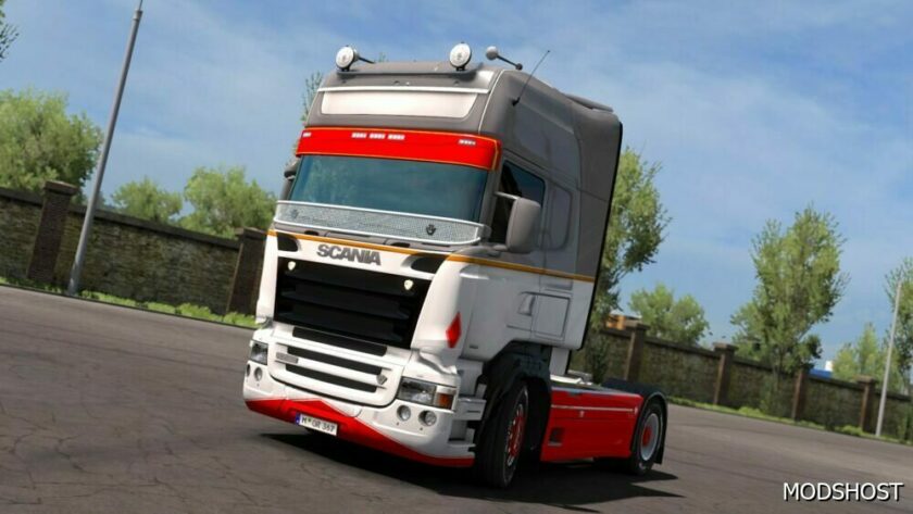 ETS2 Scania Mod: RJL Red Grey Skin (Featured)