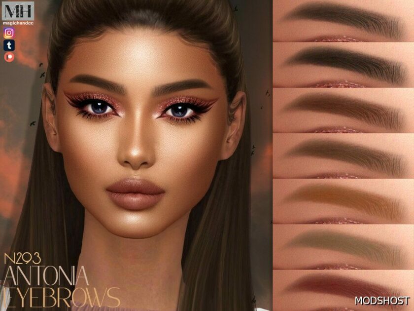 Sims 4 Eyebrows Hair Mod: Antonia Eyebrows N293 (Featured)