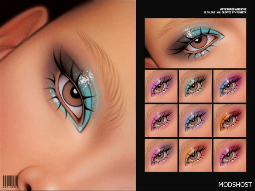 Sims 4 Eyeshadow Makeup Mod: N285 V2 (Featured)