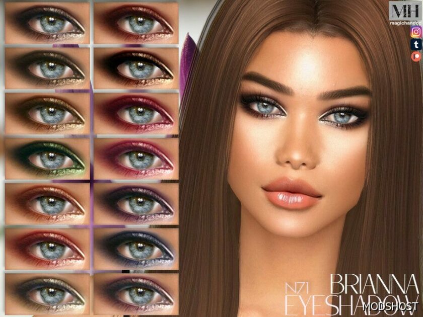 Sims 4 Female Makeup Mod: Brianna Eyeshadow N71 Patreon (Featured)