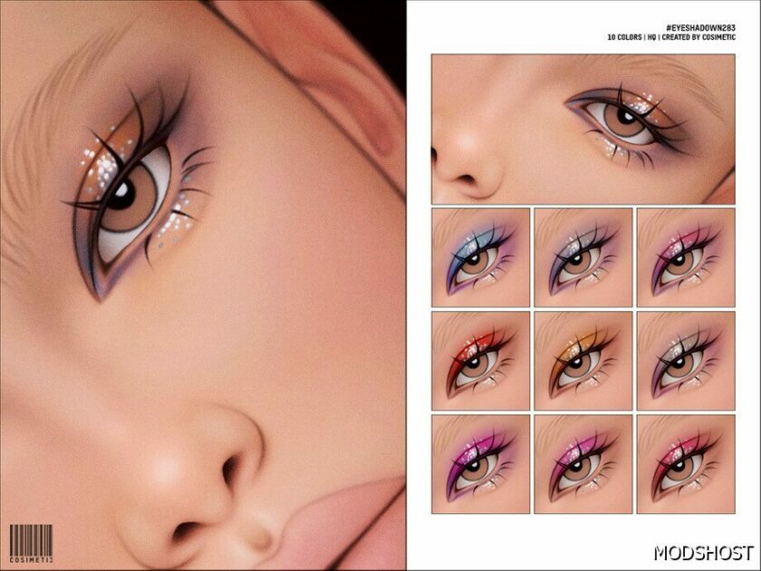 Sims 4 Eyeshadow Makeup Mod: N283 (Featured)