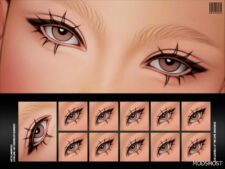 Sims 4 Eyeliner Makeup Mod: with Eyelashes N320 (Featured)