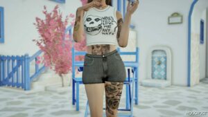 GTA 5 Player Mod: Short Shorts for MP Female (Featured)