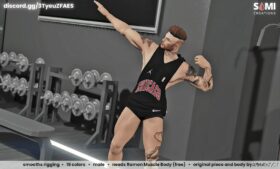 GTA 5 Player Mod: Male Tank TOP (Muscle Body) V1.1 (Featured)