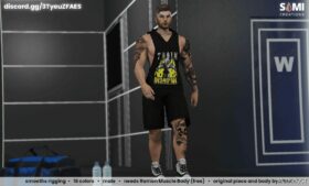 GTA 5 Player Mod: Male Tank TOP (Muscle Body) V1.1 (Image #4)