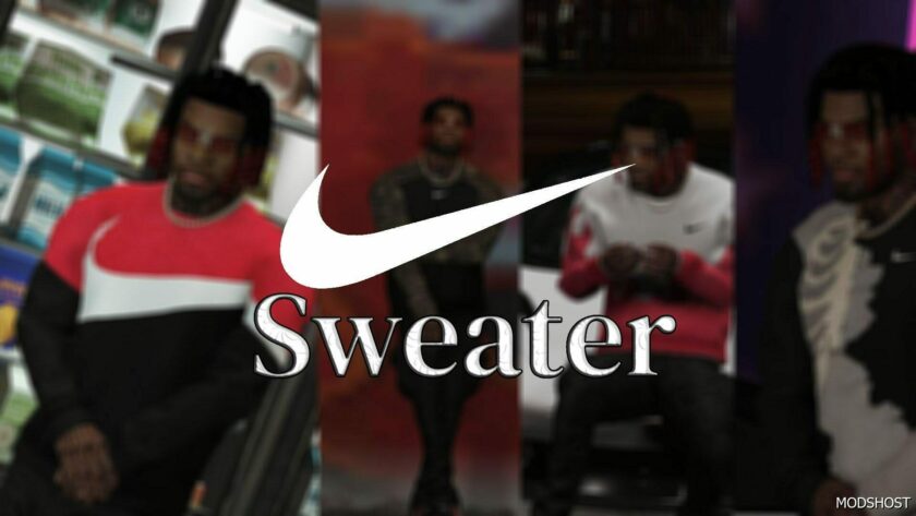 GTA 5 Player Mod: Sweater Nike Pack for Franklin (Featured)