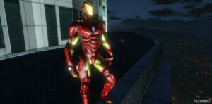 GTA 5 Player Mod: Iron MAN Prime Armor Addon PED (Featured)