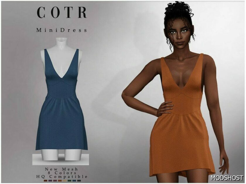 Sims 4 Adult Clothes Mod: Mini Dress D-318 (Featured)