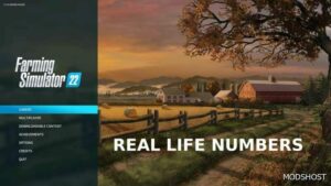 FS22 Script Mod: Real Life Numbers V1.0.2.3 (Featured)