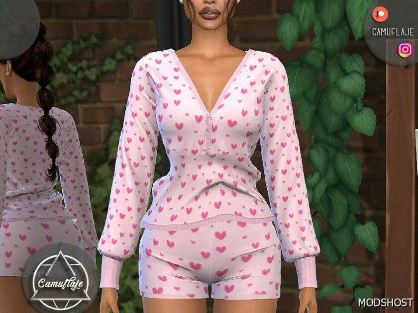 Sims 4 Elder Clothes Mod: Blouse & Shorts – SET 413 (Featured)