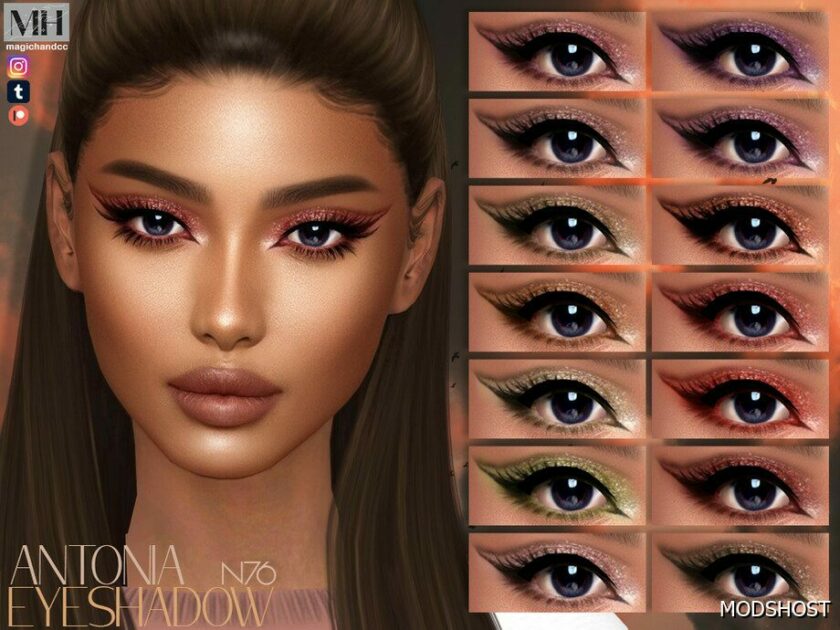 Sims 4 Female Makeup Mod: Antonia Eyeshadow N76 (Featured)