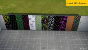 Sims 4 Interior Mod: Weed Wallpaper (Featured)