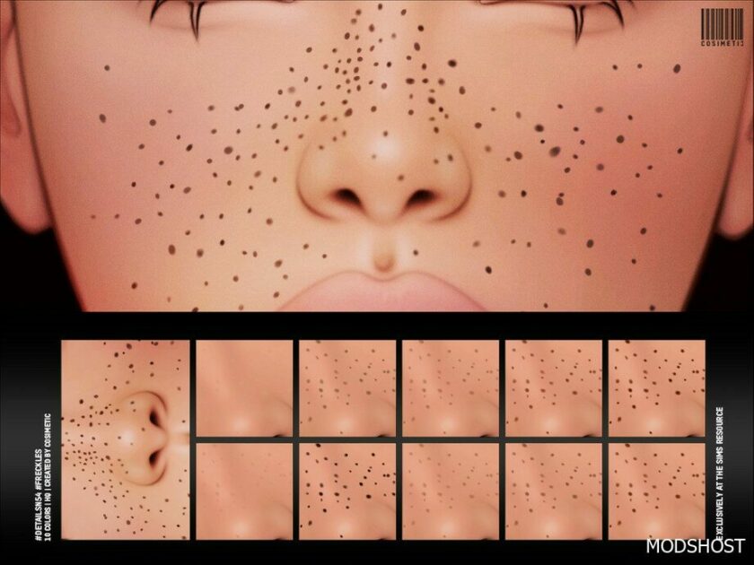 Sims 4 Female Makeup Mod: Details N54 Freckles (Featured)