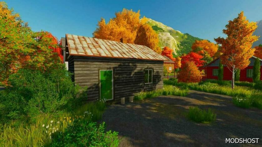 FS22 Object Mod: OLD Wooden House Prefab (Featured)