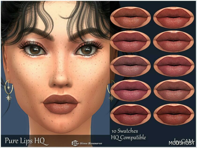 Sims 4 Lipstick Makeup Mod: Pure Lips HQ (Featured)