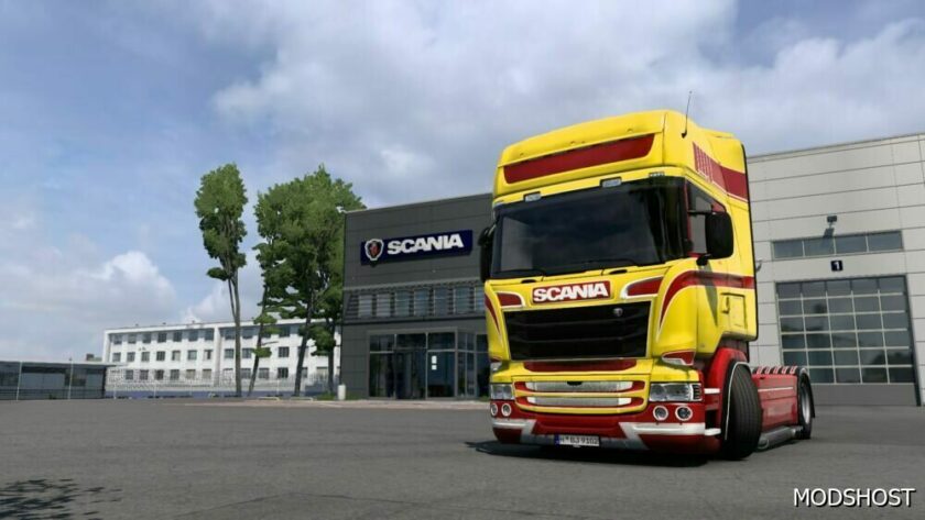 ETS2 RJL Mod: Scania RJL Yellow Red Skin 1.49 (Featured)