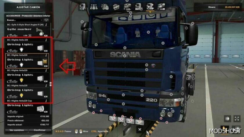 ETS2 RJL Part Mod: 4 Slots for Scania R4 RJL 1.49 (Featured)