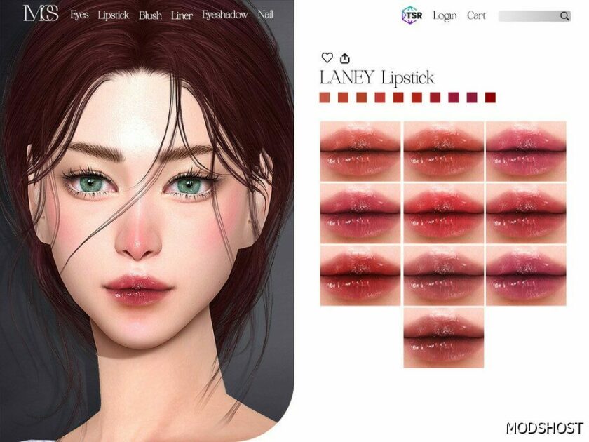 Sims 4 Lipstick Makeup Mod: Laney Lipstick (Featured)