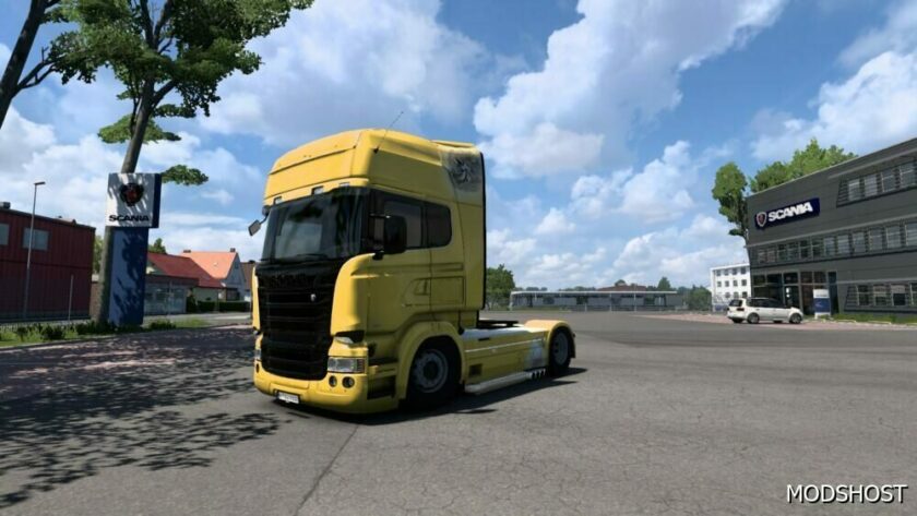 ETS2 Scania Mod: RJL Yellow Black Skin 1.49 (Featured)